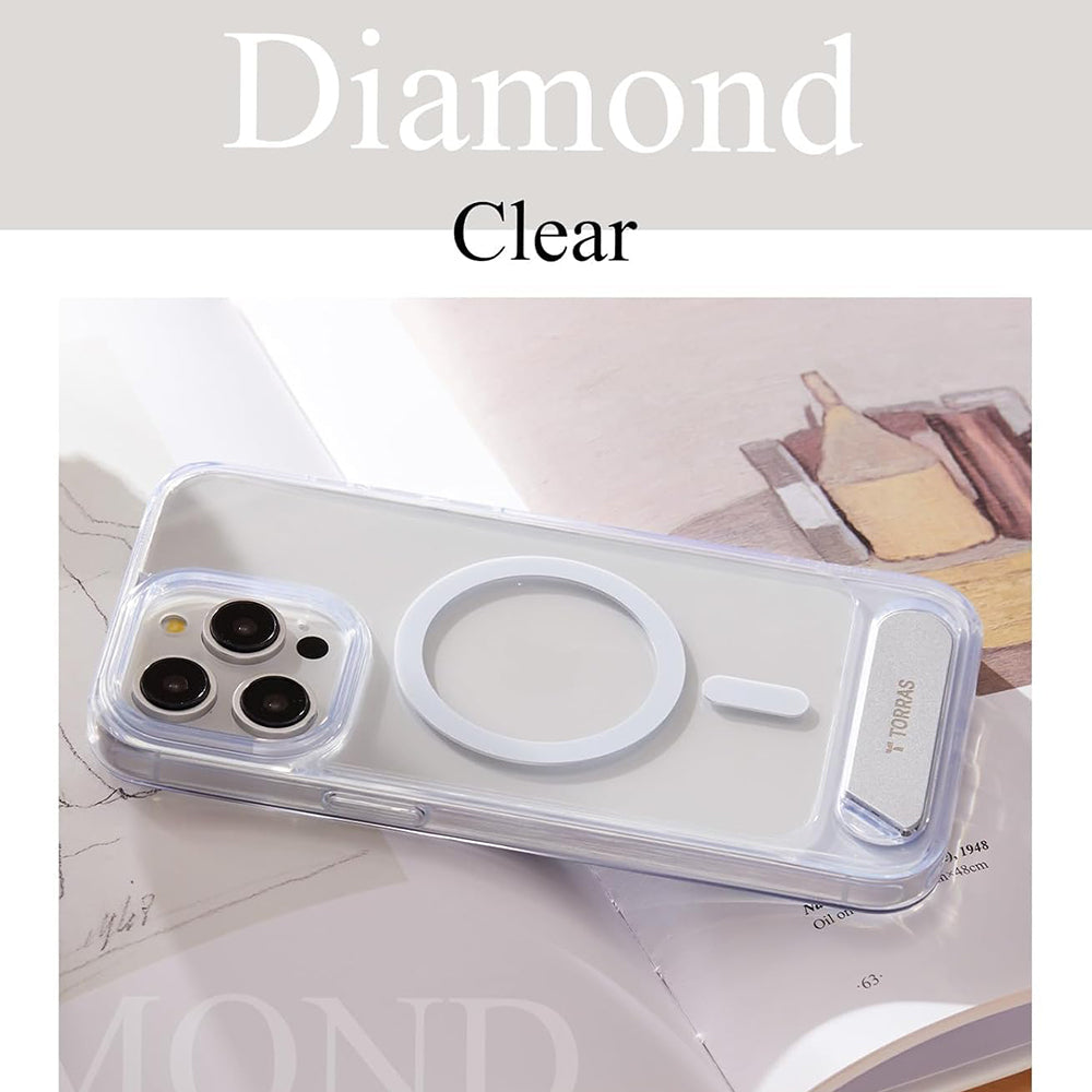 MagSafe hoesje voor Apple iPhone 15 Pro Max, Torras, Pstand, Transparant