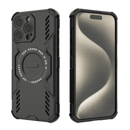 MagSafe Case for Apple iPhone 15 Pro, Techsuit, ArmorMag, Black