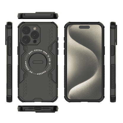 MagSafe Case for Apple iPhone 15 Pro, Techsuit, ArmorMag, Black