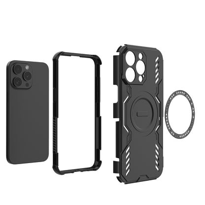 MagSafe Case for Apple iPhone 15 Pro, Techsuit, ArmorMag, Black