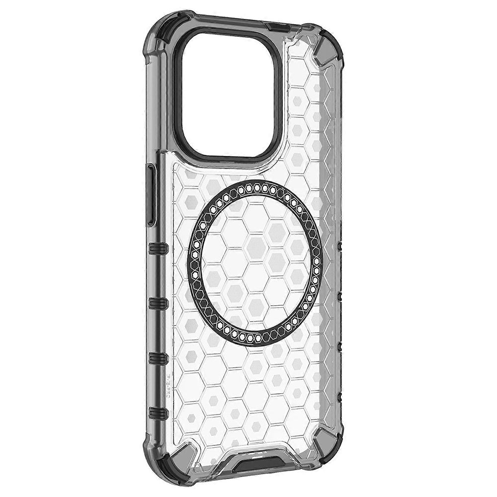 MagSafe-hoes voor Apple iPhone 15 Pro, Techsuit, HoneyComb Shield, Wit