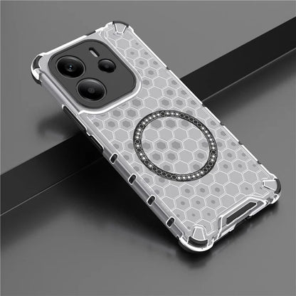 MagSafe-hoes voor Apple iPhone 15 Pro, Techsuit, HoneyComb Shield, Wit