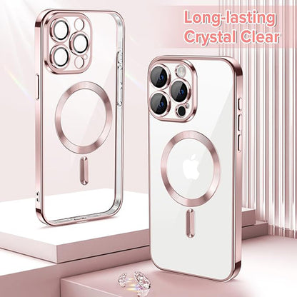 MagSafe-Hülle für Apple iPhone 15 Pro, Techsuit, Luxury Crystal, Rosa