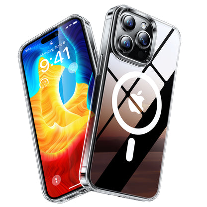 Coque MagSafe pour Apple iPhone 15 Pro, Torras, Diamond, Transparente
