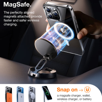 Coque MagSafe pour Apple iPhone 15 Pro, Torras, Diamond, Transparente