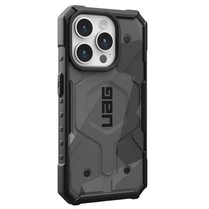MagSafe-Hülle für Apple iPhone 15 Pro, Urban Armor Gear, Pathfinder SE Geo Camo, Tarnmuster