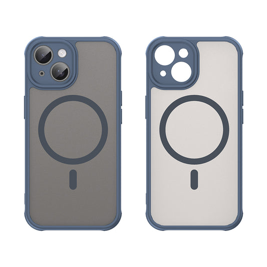 MagSafe-hoes voor Apple iPhone 15, Techsuit, HaloFrost II, Marineblauw