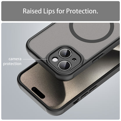 MagSafe-hoesje voor Apple iPhone 15, Techsuit, HaloFrost II, Zwart