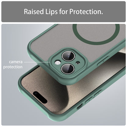 Coque MagSafe pour Apple iPhone 15, Techsuit, HaloFrost II, Vert