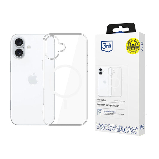 Coque MagSafe pour Apple iPhone 16, 3MK, Clear MagCase, Transparente