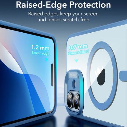 MagSafe Hülle für Apple iPhone 16, ESR, Classic Hybrid, Transparent Blau