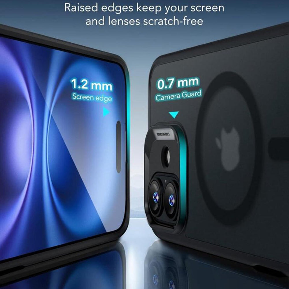 MagSafe-hoesje voor Apple iPhone 16, ESR, Classic Hybrid Slide, Zwart Satijn
