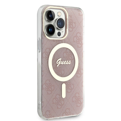 Coque MagSafe pour Apple iPhone 16, Guess, IML 4G, Rose