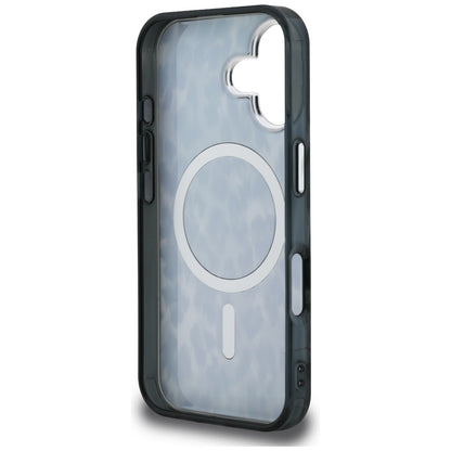 MagSafe Hülle für Apple iPhone 16, Karl Lagerfeld, IML Leopard Muster, Schwarz
