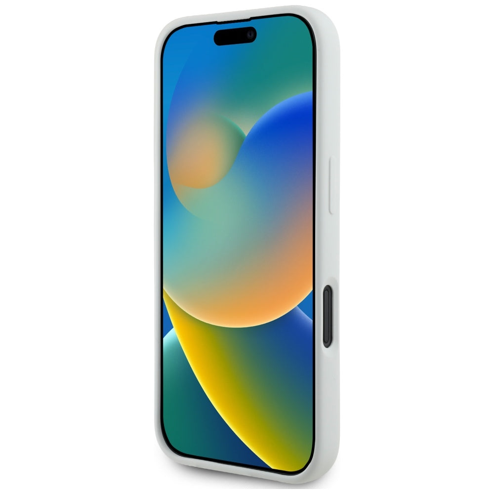 MagSafe hoesje voor Apple iPhone 16, Karl Lagerfeld, Siliconen Karl & Choupette's Hoofden, Beige