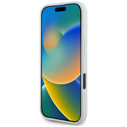 MagSafe hoesje voor Apple iPhone 16, Karl Lagerfeld, Siliconen Karl & Choupette's Hoofden, Beige