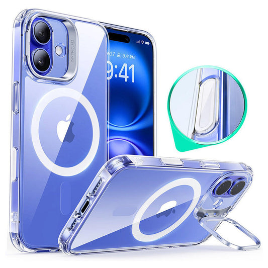 MagSafe hoesje voor Apple iPhone 16 Plus, ESR, Classic Hybrid Kickstand Slide, Transparant