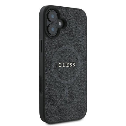 MagSafe hoesje voor Apple iPhone 16 Plus, Guess, 4G Ring Classic Logo, Zwart