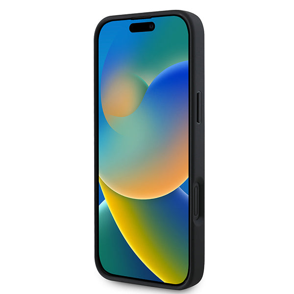 Coque MagSafe pour Apple iPhone 16 Plus, Guess, Saffiano Peony Classic Logo, Rose