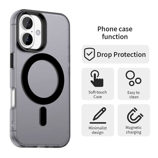 Coque MagSafe pour Apple iPhone 16 Plus, Techsuit, CandyCase, Noire