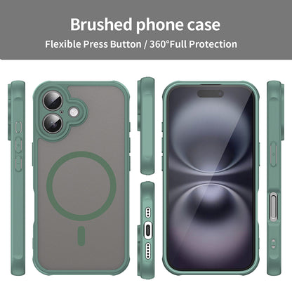 MagSafe-Hülle für Apple iPhone 16 Plus, Techsuit, HaloFrost II, Grün