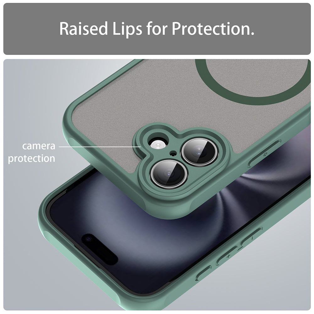 MagSafe-Hülle für Apple iPhone 16 Plus, Techsuit, HaloFrost II, Grün