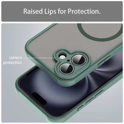 MagSafe-Hülle für Apple iPhone 16 Plus, Techsuit, HaloFrost II, Grün