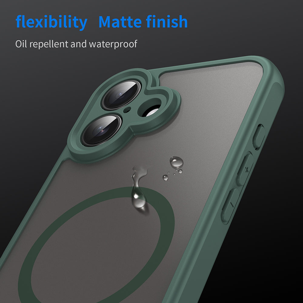 MagSafe-Hülle für Apple iPhone 16 Plus, Techsuit, HaloFrost II, Grün