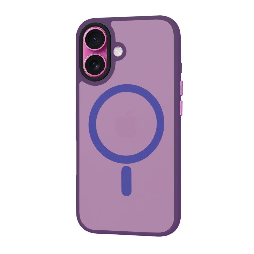 Coque MagSafe pour Apple iPhone 16 Plus, Techsuit, HaloFrost, Violet Foncé