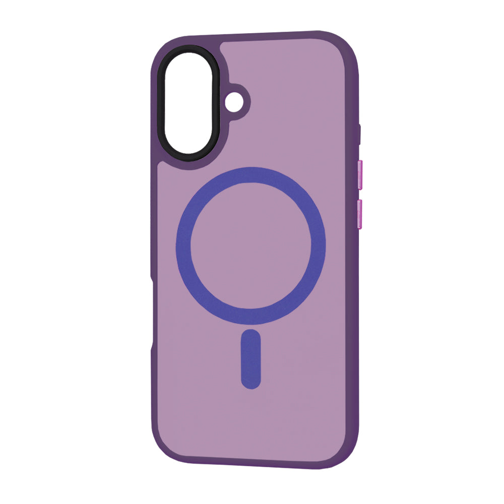 Coque MagSafe pour Apple iPhone 16 Plus, Techsuit, HaloFrost, Violet Foncé