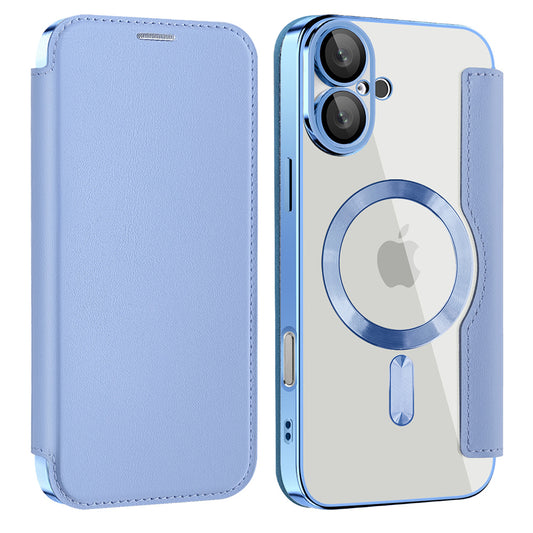 MagSafe-hoes voor Apple iPhone 16 Plus, Techsuit, SmartMag Book, Blauw