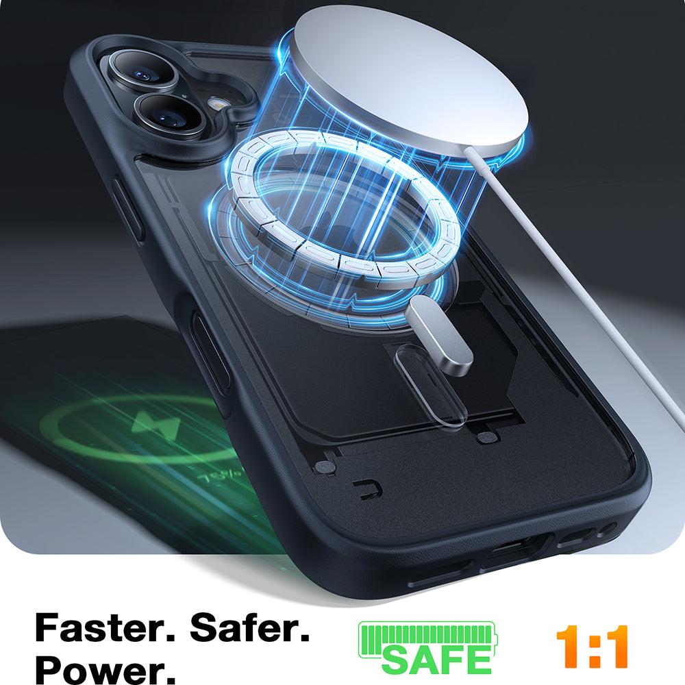MagSafe hoesje voor Apple iPhone 16 Plus, Torras, Guardian, Zwart