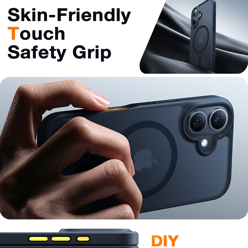 MagSafe hoesje voor Apple iPhone 16 Plus, Torras, Guardian, Zwart