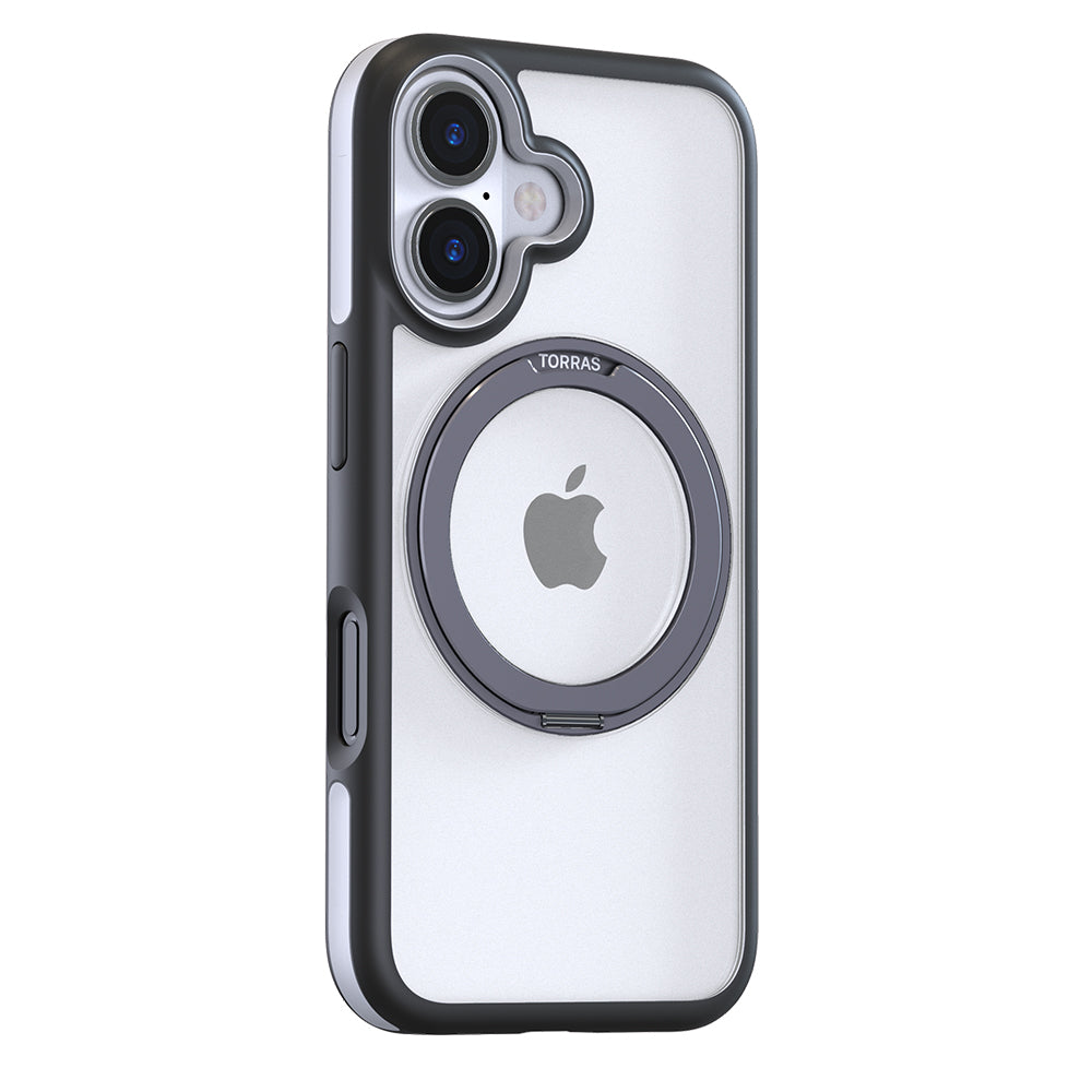 Coque MagSafe pour Apple iPhone 16 Plus, Torras, Ostand R Fusion, Noire