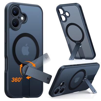 MagSafe Hülle für Apple iPhone 16 Plus, Torras, Pstand Spin, Schwarz