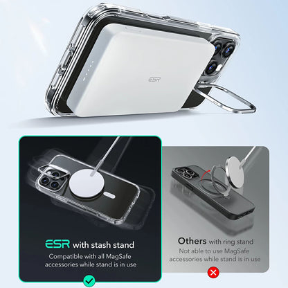 MagSafe hoes voor Apple iPhone 16 Pro, ESR, Classic Hybrid Kickstand, Satijnzwart