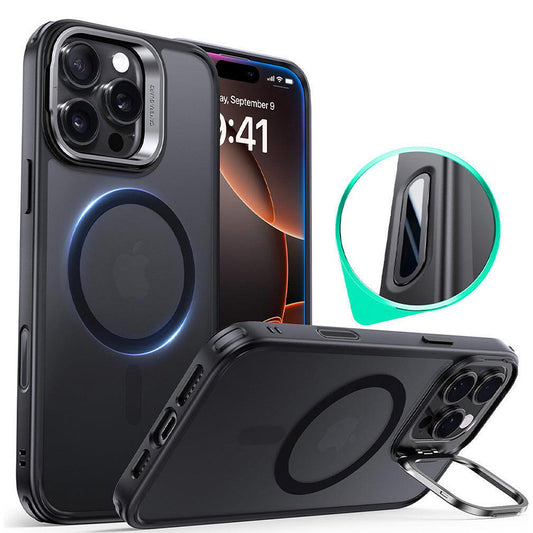 MagSafe hoesje voor Apple iPhone 16 Pro, ESR, Classic Hybrid Kickstand Slide, Satijnzwart