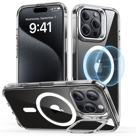 MagSafe hoesje voor Apple iPhone 16 Pro, ESR, Classic Hybrid Kickstand, Transparant