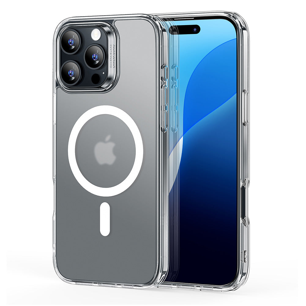 MagSafe hoesje voor Apple iPhone 16 Pro, ESR, Classic Hybrid, Satijn Transparant