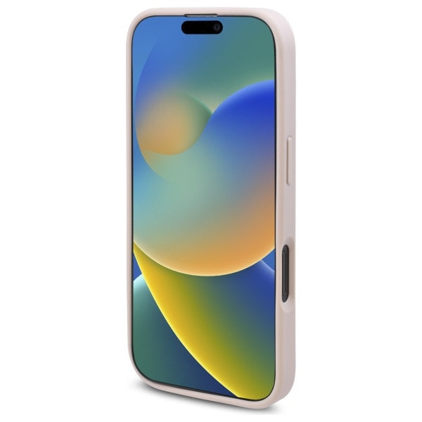 Coque MagSafe pour Apple iPhone 16 Pro, Guess, Imprimé Fleurs 4G, Rose