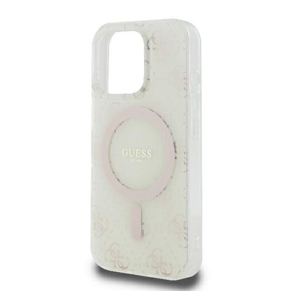 MagSafe hoesje voor Apple iPhone 16 Pro, Guess, IML 4G Achtergrond, Wit