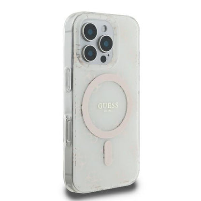 MagSafe hoesje voor Apple iPhone 16 Pro, Guess, IML 4G Achtergrond, Wit