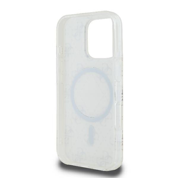 MagSafe hoesje voor Apple iPhone 16 Pro, Guess, IML 4G Achtergrond, Wit