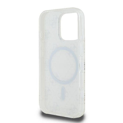 MagSafe hoesje voor Apple iPhone 16 Pro, Guess, IML 4G Achtergrond, Wit