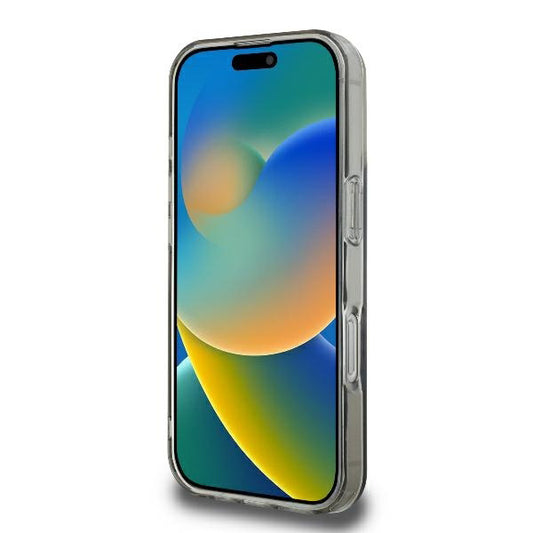 Coque MagSafe pour Apple iPhone 16 Pro, Guess, IML Couronne de Fleurs, Noire