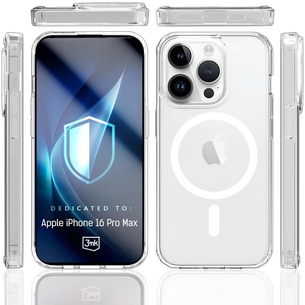 MagSafe-hoes voor Apple iPhone 16 Pro Max, 3MK, Armor MagCase, Transparant