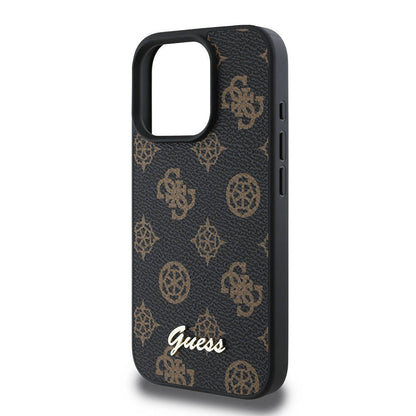 MagSafe hoesje voor Apple iPhone 16 Pro Max, Guess, Peony Script, Zwart