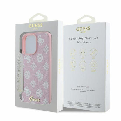 MagSafe hoesje voor Apple iPhone 16 Pro Max, Guess, Peony Script, Roze