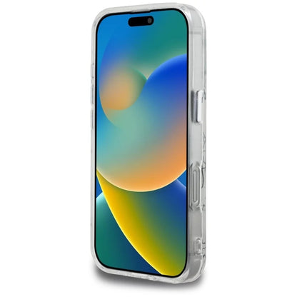 MagSafe hoesje voor Apple iPhone 16 Pro Max, Karl Lagerfeld, IML Karl Script Pattern, Wit