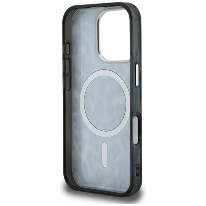MagSafe Hülle für Apple iPhone 16 Pro Max, Karl Lagerfeld, IML Leopard Muster, Schwarz